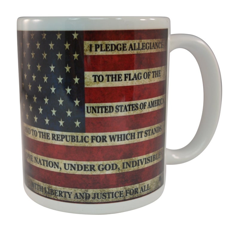 Rogue River Tactical Patriotic USA Flag Funny Coffee Mug Novelty Cup Gift America Pledge of Allegiance - Image 2